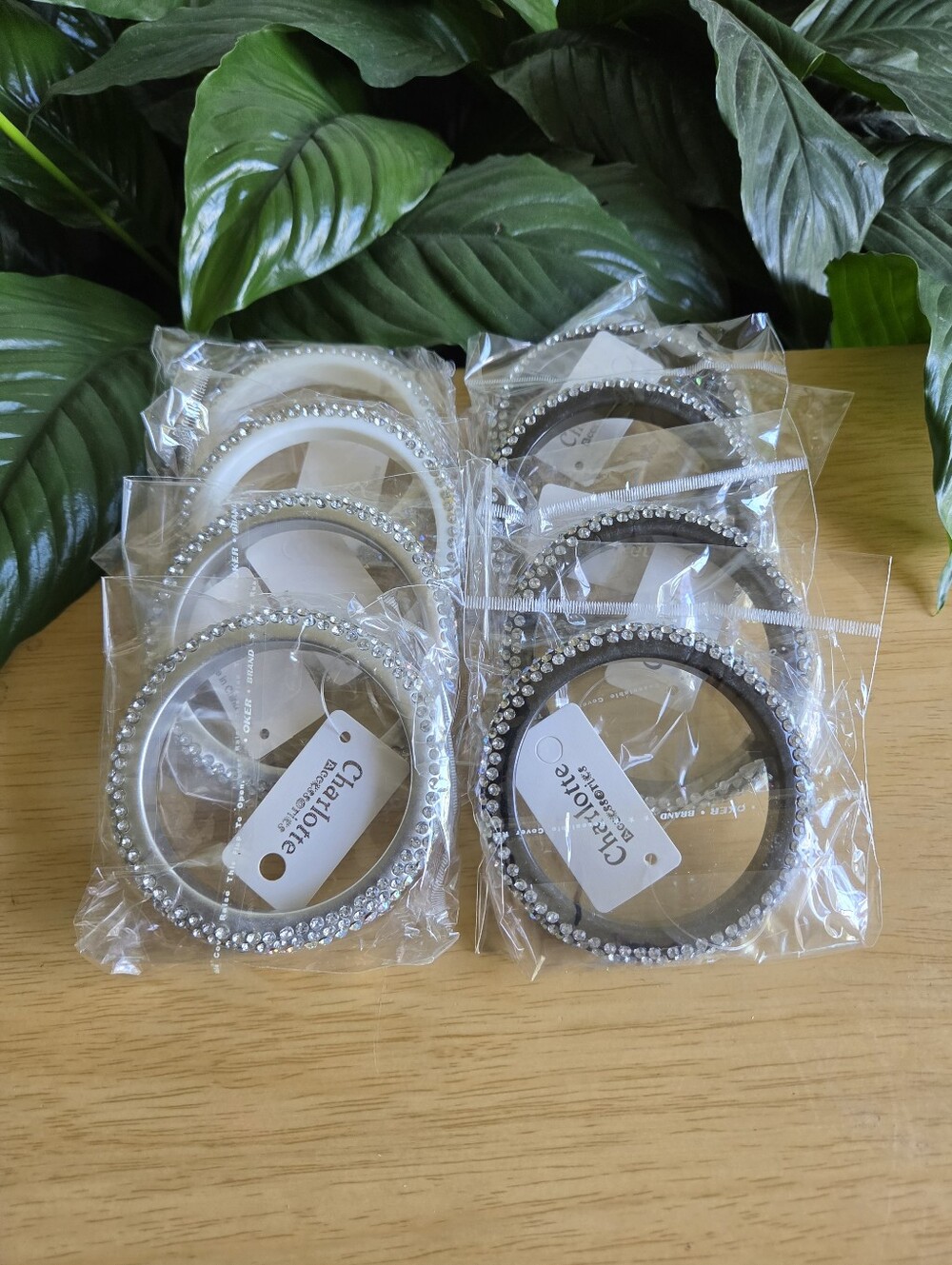 Bling Rhinestone Bracelets Set Of 8